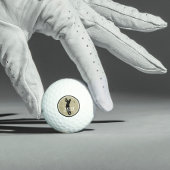 ゴルファーモダンスポーツモノグラム金ゴールドブラックゴー ゴルフボール