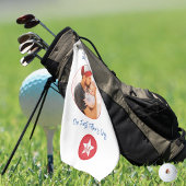 ゴルファーモダンタイポグラフィ写真第1回ファーザーデー ゴルフタオル