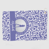 ゴルファーモダンパターン名ペリウィンクルブルースポーツ ゴルフタオル (横)