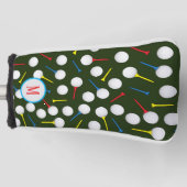 ゴルファーモダンモノグラパターン(の模様が)あるム ゴルフヘッドカバー (正面)