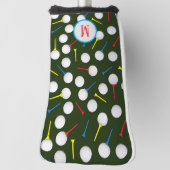 ゴルファーモダンモノグラパターン(の模様が)あるム ゴルフヘッドカバー (回転90)