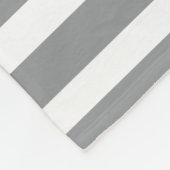 ゴルファーモノグラムのグレイ黒いストライプ彼のための フリースブランケット (角)