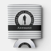 ゴルファーモノグラムのネームブラックグレースポーツノベルティ 缶クーラー (裏面)