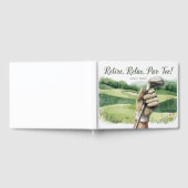 ゴルファーリラックスリタイアのためのゴルフ引退パーT型 ゲストブック (全面)