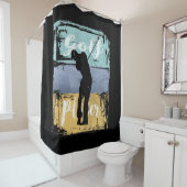 ゴルファーヴィンテージレトロスタイルゴルフ シャワーカーテン (インサイチュ)