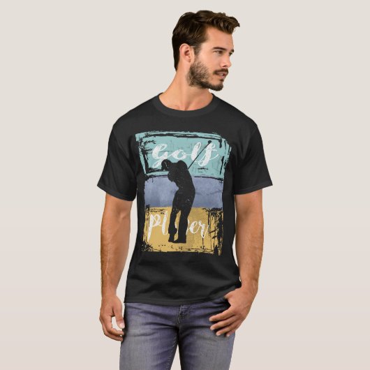 ゴルファーヴィンテージレトロスタイルゴルフ Tシャツ (正面フル)