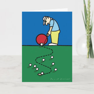 ゴルファー付きグリーティングカードイラストレーション カード