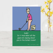 ゴルファー付きグリーティングカードイラストレーション カード (黄色い花)