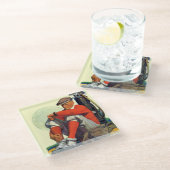 ゴルファー保待ち ガラスコースター (アングル)