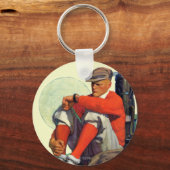 ゴルファー保待ち キーホルダー (正面)