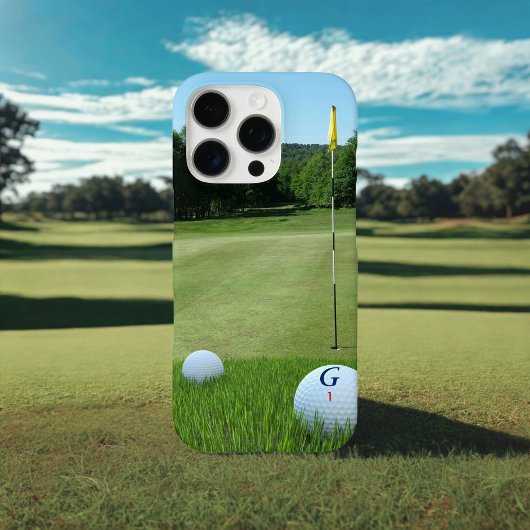 ゴルファー写真ゴルフボールグモノグラムのリーン Case-Mate iPhoneケース