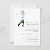 ゴルファー写真悔やみや弔慰葬儀記念館 サンキューカード (正面)