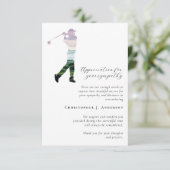 ゴルファー写真悔やみや弔慰葬儀記念館 サンキューカード (スタンド正面)