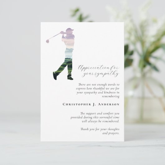 ゴルファー写真悔やみや弔慰葬儀記念館 サンキューカード (スタンド正面)