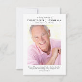 ゴルファー写真悔やみや弔慰葬儀記念館 サンキューカード (裏面)