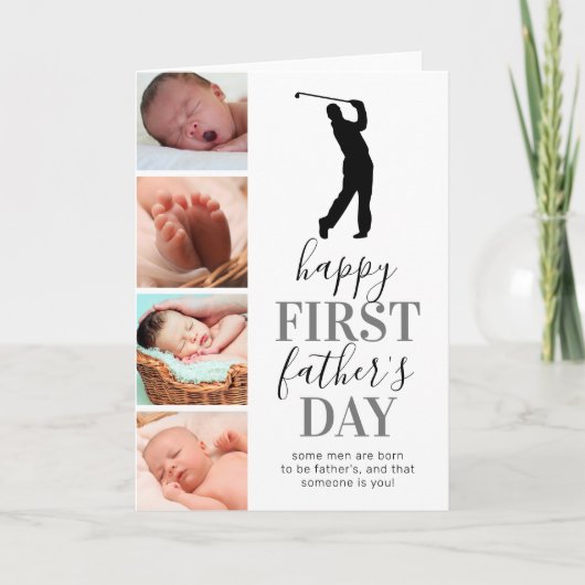 ゴルファー写真父の日 カード (正面)