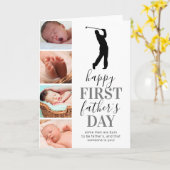 ゴルファー写真父の日 カード (黄色い花)