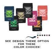 ゴルファー名ゴルフモノグラムモダンスポーツブルーグリーン ゴルフタオル