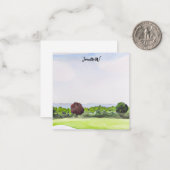 ゴルファー名札カード付きゴルフ場 ノートカード (正面/裏面インサイチュ)