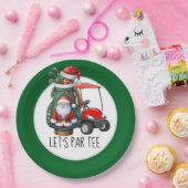 ゴルファー向けのゴルフレッツパークリスマステーマ ペーパープレート (パーティー)