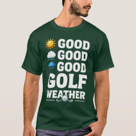 ゴルファー向けのゴルフ天気予報 Tシャツ