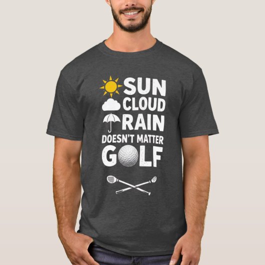 ゴルファー向けのゴルフ天気予報 Tシャツ (正面)