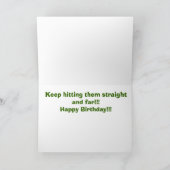 ゴルファー向けのノートカードとグリーティングカード カード (内部)