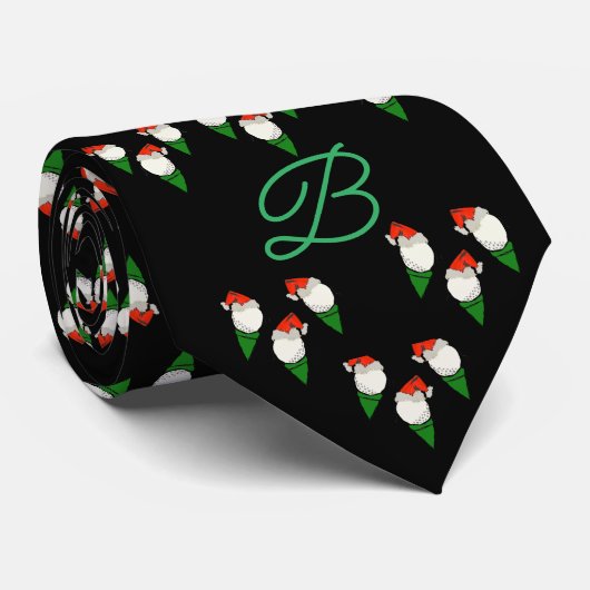 ゴルファー向けクリスマスプレゼント手絵を描デザイン ネクタイ (ロール)