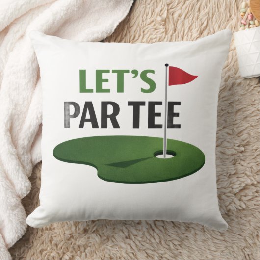 ゴルファー向けパーティーグッズ Let's Par Tee クッション (ブランケット)