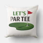 ゴルファー向けパーティーグッズ Let's Par Tee クッション (正面)