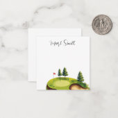 ゴルファー向け名刺付きゴルフコース ノートカード (正面/裏面インサイチュ)