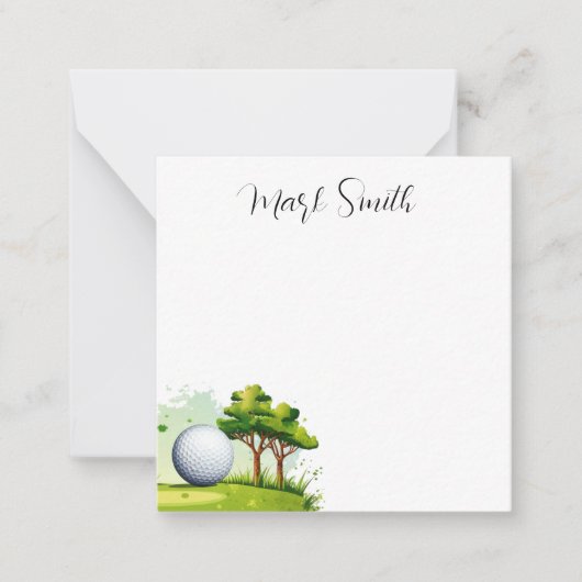 ゴルファー向け名刺付きゴルフコース ノートカード (正面)