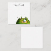 ゴルファー向け名刺付きゴルフコース ノートカード (正面/裏面)