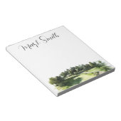 ゴルファー向け名刺付きゴルフコース ノートパッド (アングル)