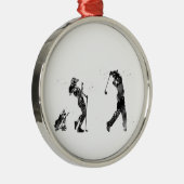 ゴルファー夫婦 メタルオーナメント (右)