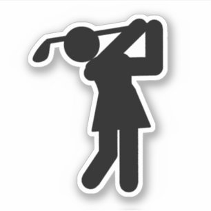 ゴルファー女子ゴルフシンボルスポーツ シール