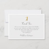 ゴルファー悔やみや弔慰の葬儀写真 サンキューカード (正面)