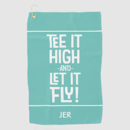 ゴルファー愛人ティーユーモアおもしろいモノグラムティール（緑がかった色）かわいい ゴルフタオル