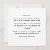 ゴルファー感謝していが心から素晴らし感じた サンキューカード (裏面)