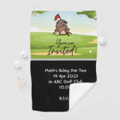 ゴルファー招待されました用ゴルフパーティの招待状 ゴルフタオル (インサイチュ)