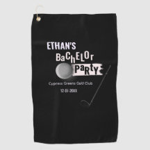 ゴルファー新郎のバチェラーパーティー クラシック 白 黒