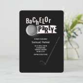 ゴルファー新郎ゴルフバチュラーパーティ誕生日パルティー 招待状 (スタンド正面)