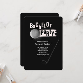 ゴルファー新郎ゴルフバチュラーパーティ誕生日パルティー 招待状