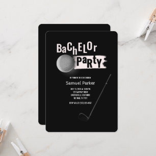 ゴルファー新郎ゴルフバチュラーパーティ誕生日パルティー 招待状