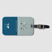 ゴルファー旅行アドベンチャブルーラゲッジタグ ラゲッジタグ (正面横)