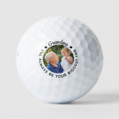 ゴルファー最大のファン – グランドパパーソナライズされた – 写真 ゴルフボール (正面)