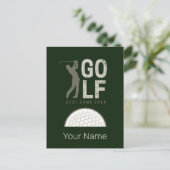 ゴルファー最高のとコーチのためのゴルフスポーツゲーム シーズンポストカード (スタンド正面)