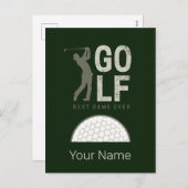 ゴルファー最高のとコーチのためのゴルフスポーツゲーム シーズンポストカード (正面/裏面)