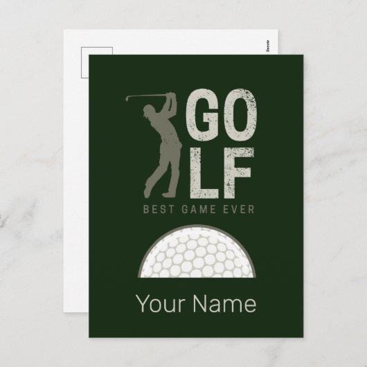ゴルファー最高のとコーチのためのゴルフスポーツゲーム シーズンポストカード (正面/裏面)
