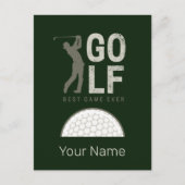 ゴルファー最高のとコーチのためのゴルフスポーツゲーム シーズンポストカード (正面)